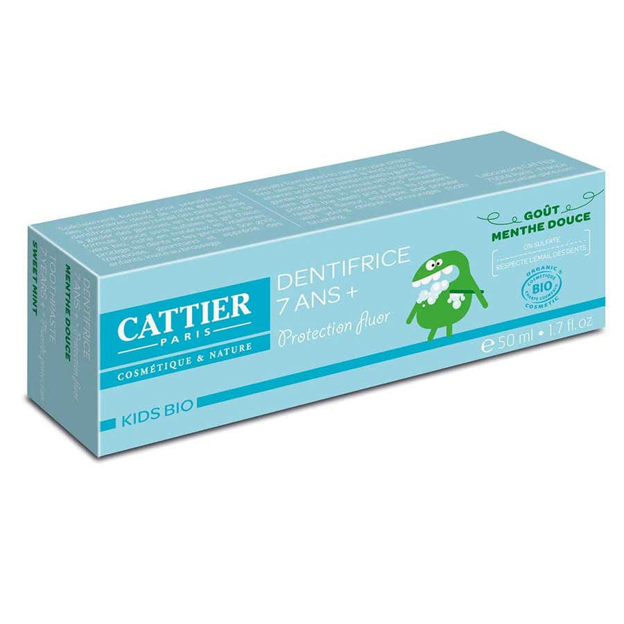 Cattier Kids Organic Fluoride Toothpaste for 7 Years Old and Above 50ml (1.69 fl oz)