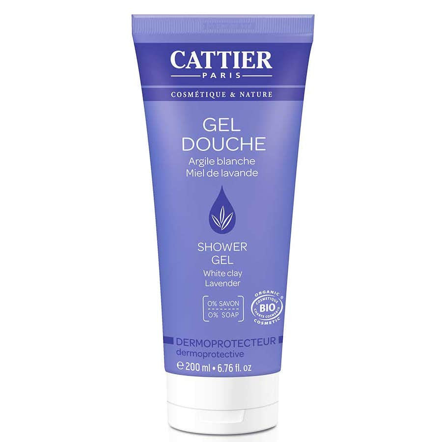 Gel Douche Hydratant Cattier à l'Argile Blanche et au Miel de Lavande 200 ml 