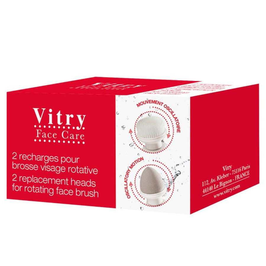 Vitry Face Care 2 Recharges pour Brosse Visage Rotative 