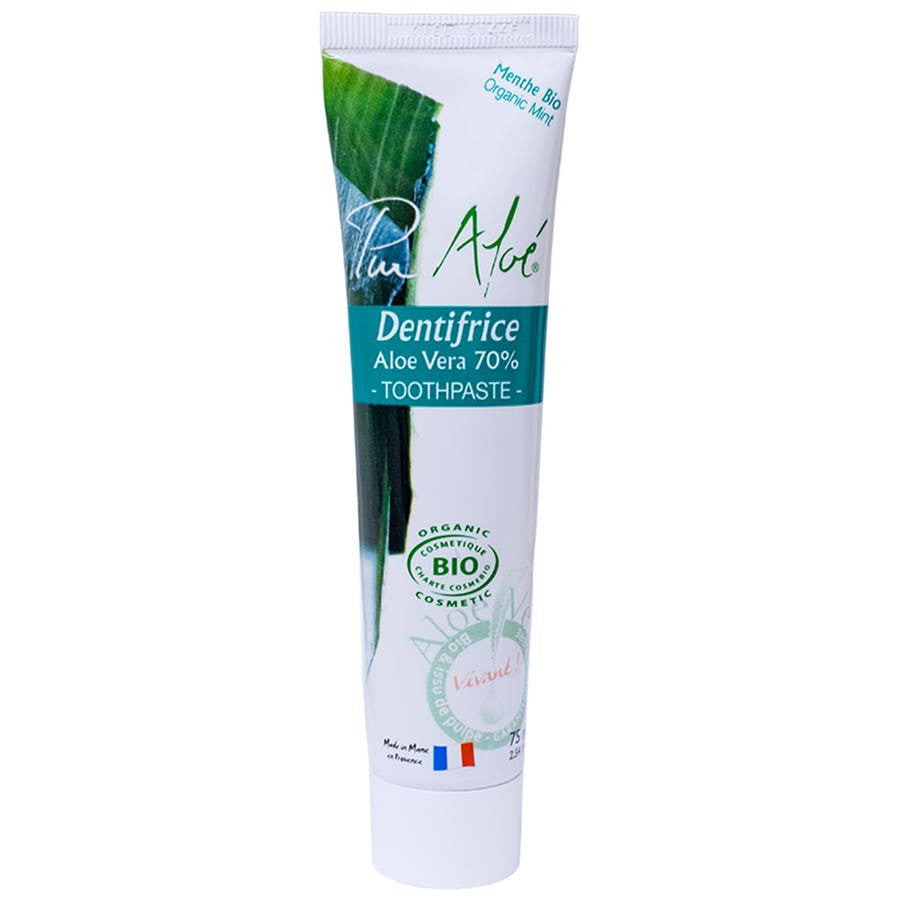 Dentifrice Pur Aloé à l'Aloe Vera 70 % 75 ml (2,53 fl oz) 