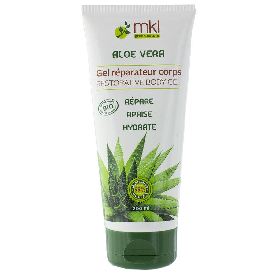 Gel corporel réparateur Mkl à l'aloe vera biologique 200 ml 