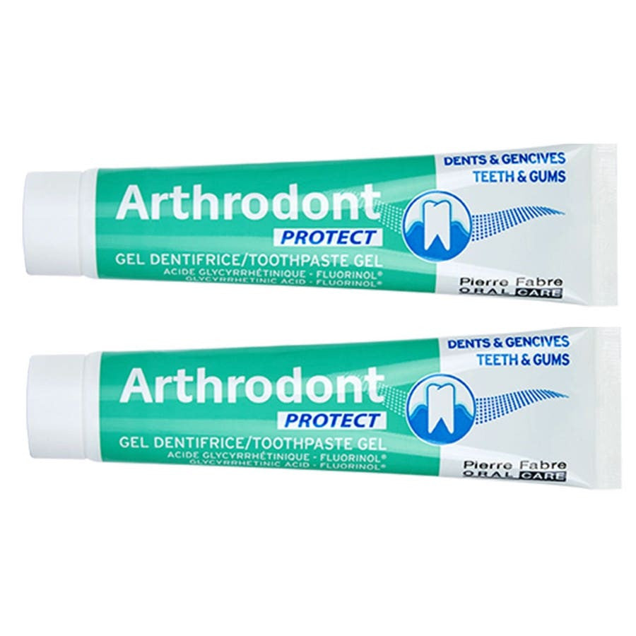 Dentifrice au fluor Arthrodont, protection des dents et des gencives, 75 ml x 2 (2,53 fl oz x 2) 