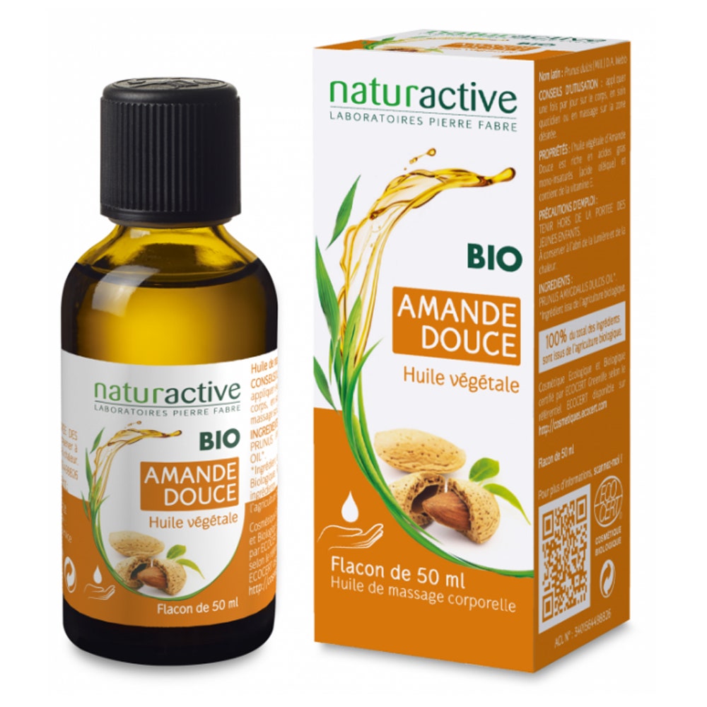 Naturactive Organic Sweet Almond Oil 50 ml (1.69fl oz)