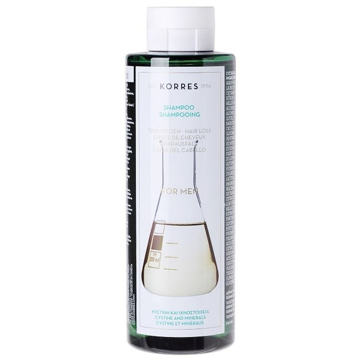 Korres Shampoing anti-chute pour homme à la cystéine et aux minéraux 250 ml 