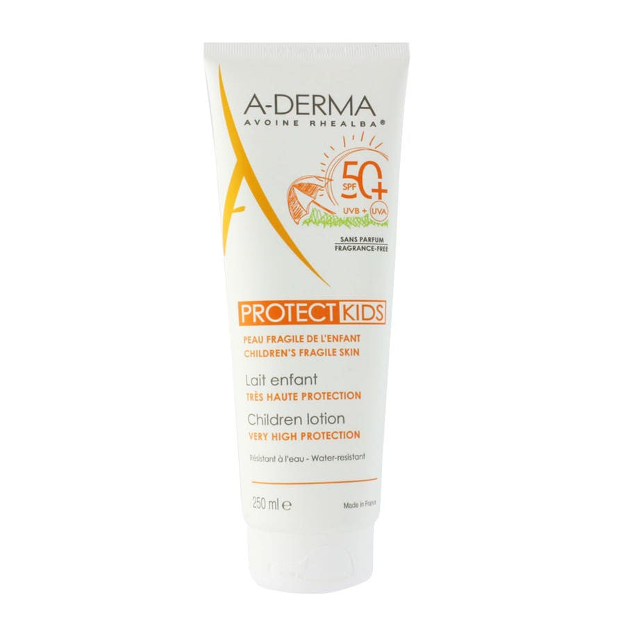 A-Derma Protect Kids SPF50+ Sun Lotion for Fragile Skin Water Resistant 250ml (8.45fl oz)