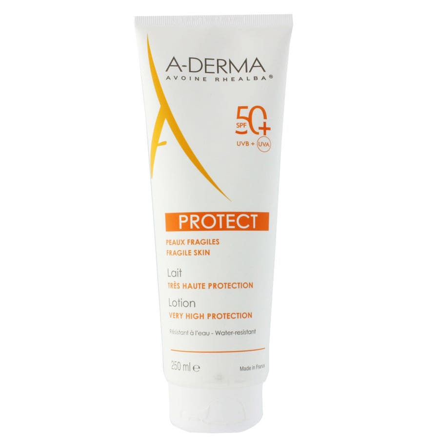 Lotion A-Derma Protect SPF50+ 250 ml (8,45 fl oz) - Haute protection pour la peau fragile des enfants 