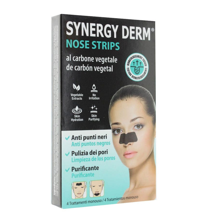 Incarose Synergy Derm Nose Strips Patch nasal au charbon X4 