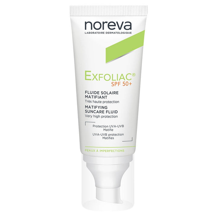 Noreva Exfoliac Fluido solar matificante SPF 50+ 40ml