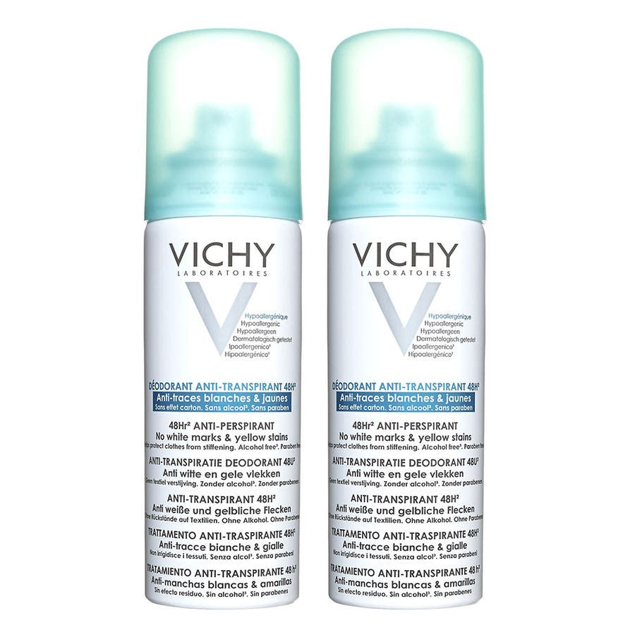 Déodorant anti-transpirant Vichy 48H en spray, 2 x 125 ml (4,22 fl oz) 