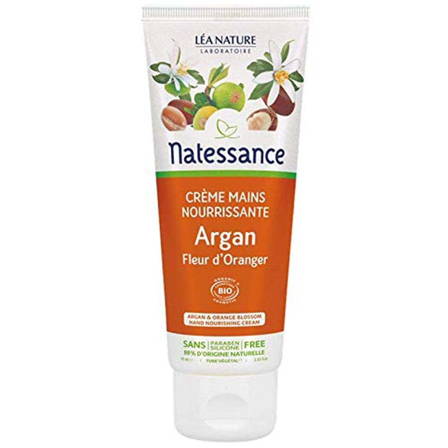 Natessance Crème Mains et Ongles Argan Fleur d'Oranger Bio 75 ml 