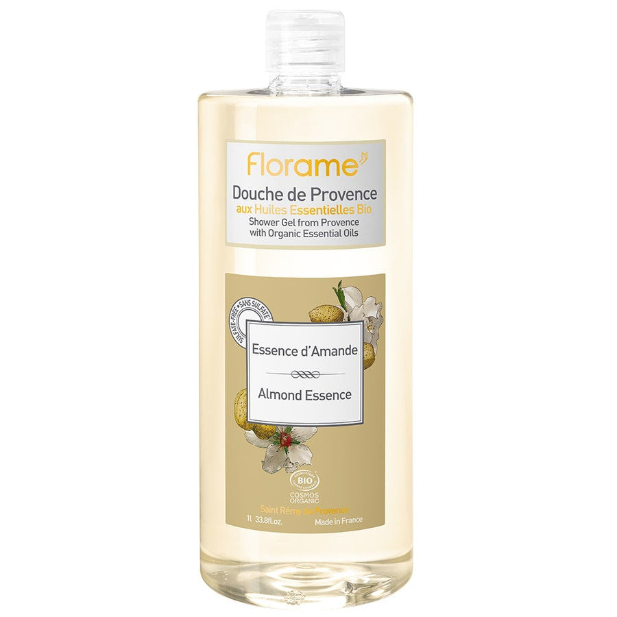 Gel douche Florame de Provence à l'essence d'amande Bioes 1 L (33,81 fl oz) 