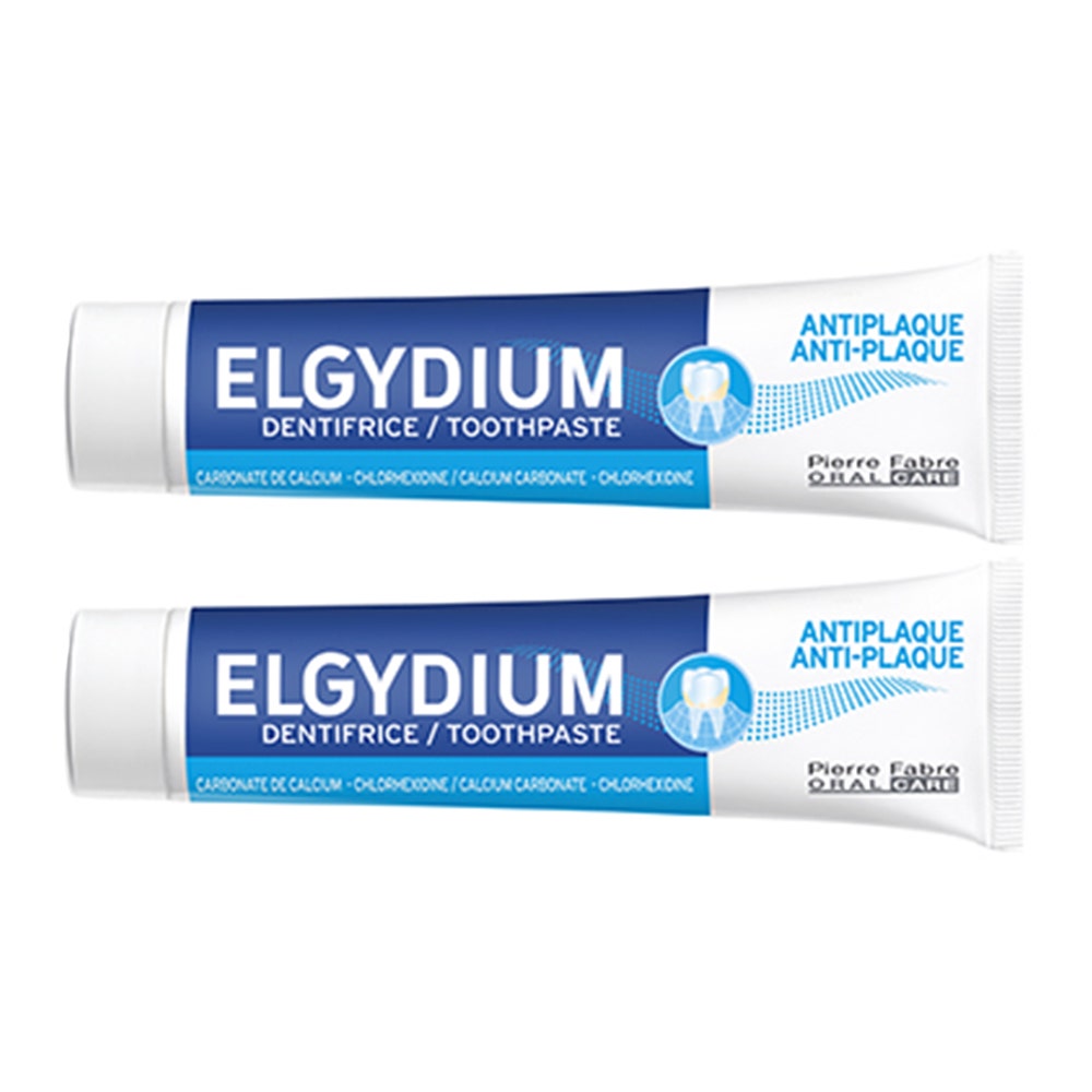 Dentifrice antiplaque Elgydium 75 ml x2 (2,53fl oz x2)