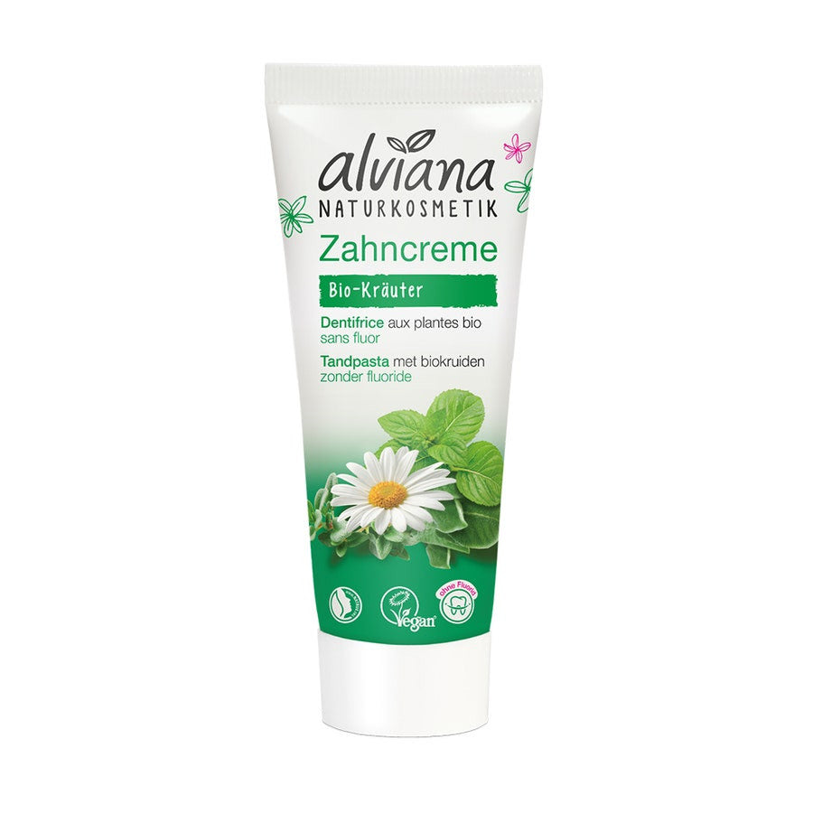 Alviana Toothpaste Fluoride Free Toothpaste With Organic Plants 75ml (2.53fl oz)