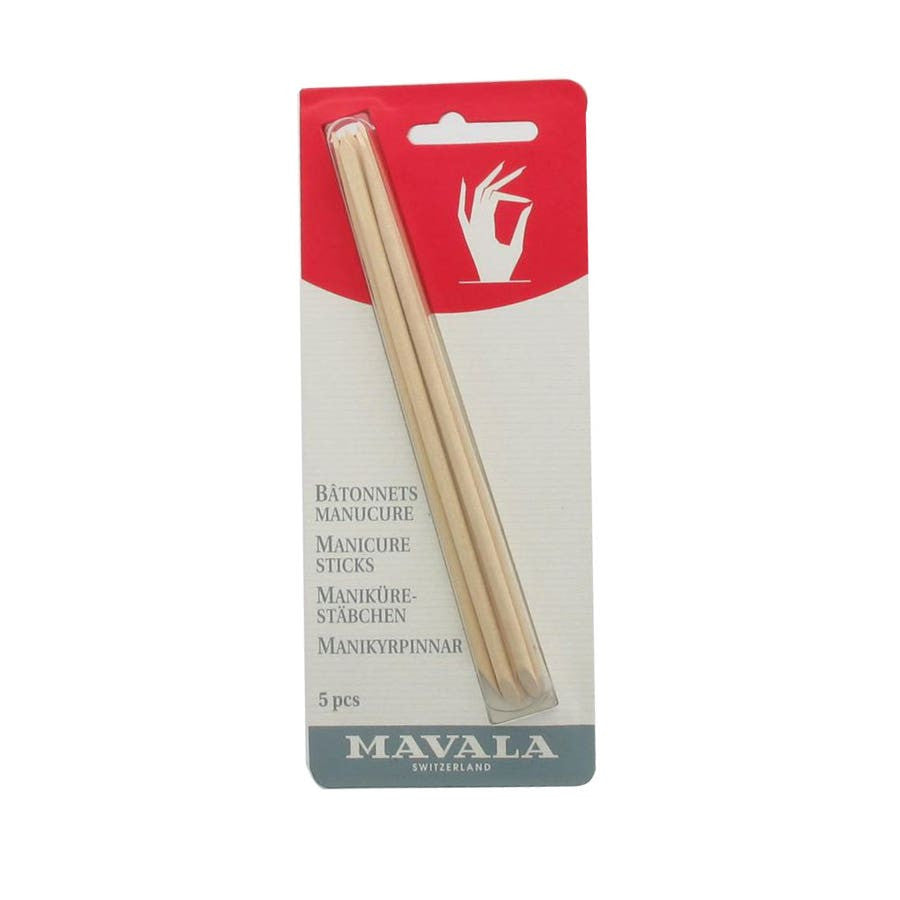 Bâtonnets de manucure Mavala 5 pièces pour le soin des cuticules et le nettoyage des ongles 