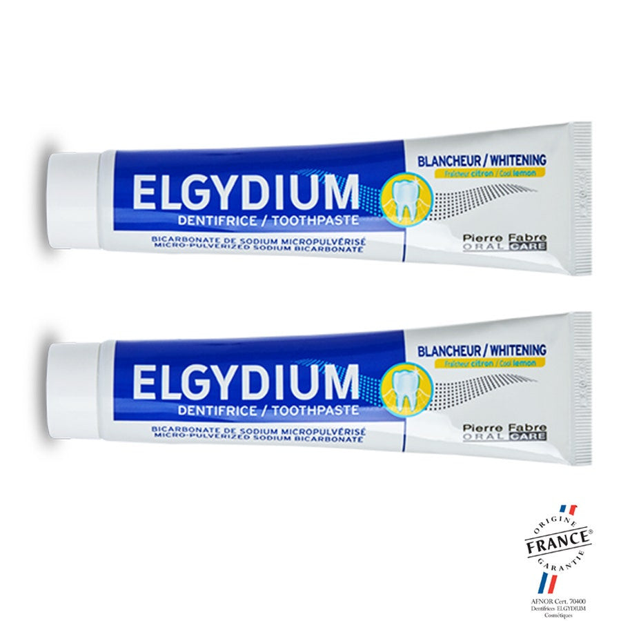 Dentifrice blanchissant Elgydium au citron 75 ml x2 (2,53 fl oz x2) 