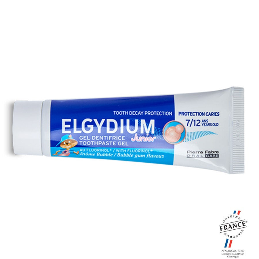 Dentifrice Elgydium Fluorinol 7-12 ans Bubblegum 50 ml (1,69 fl oz) 