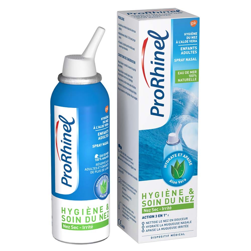 Prorhinel Nasal Hygiene Sea Water And Aloe Vera Spray 100ml (3.38fl oz)