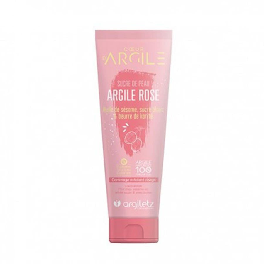 Argiletz Gommage Visage Exfoliant au Sucre et à l'Argile Rose 100 ml (3,38 fl oz) 