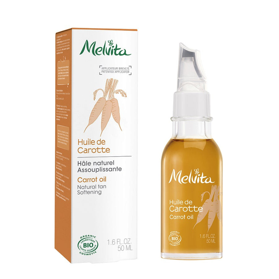 Huile de carotte Melvita 50 ml (1,69 fl oz) - Huile bronzante et adoucissante naturelle bio 