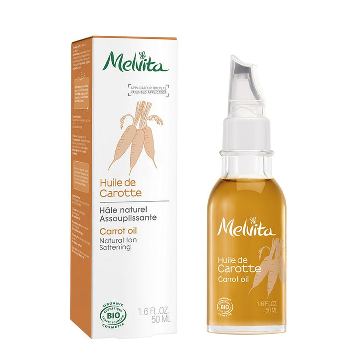 Huile de carotte Melvita 50 ml (1,69 fl oz) - Soin adoucissant bio à la provitamine A 