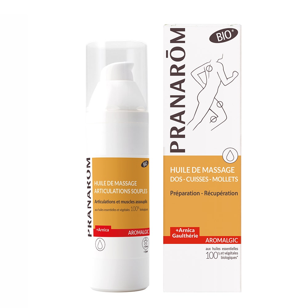 Pranarôm Aromalgic Organic Massage Oil Back,Thighs, Calves 100 ml (3.38fl oz)