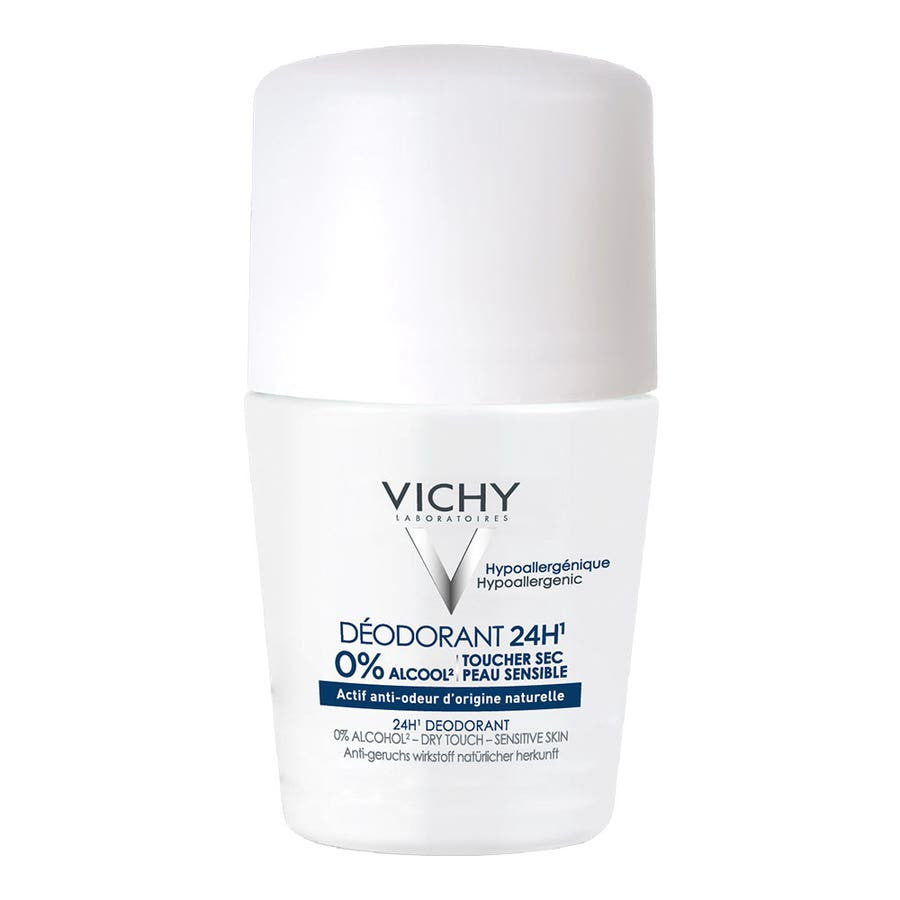 Vichy 24H Dry Touch Roll-On Deodorant for Sensitive Skin 50ml (1.69 fl oz)