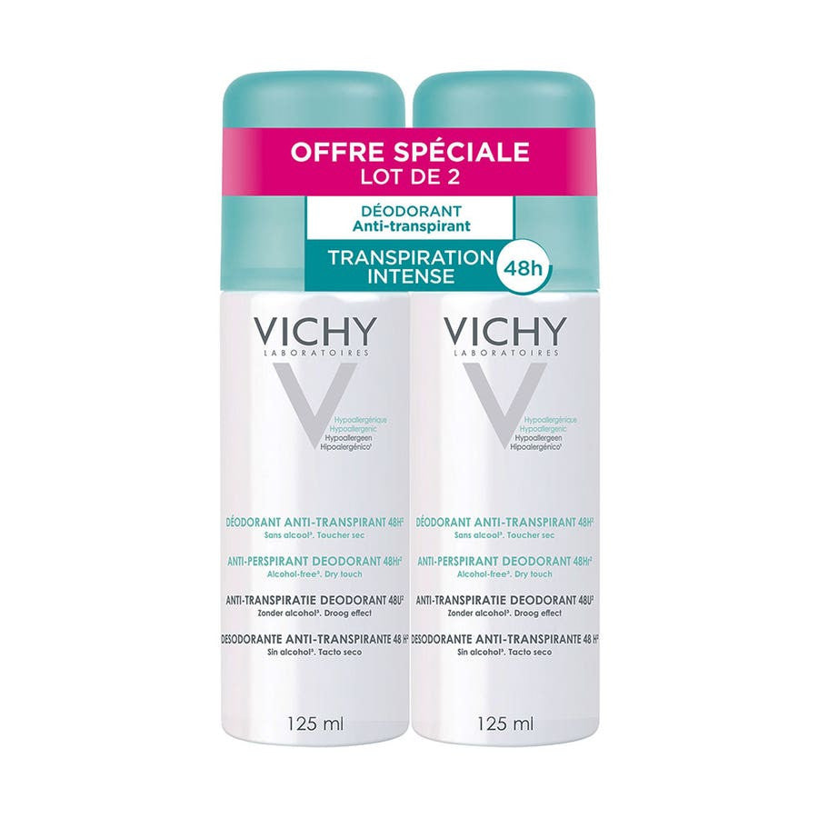 Déodorant anti-transpirant Vichy en spray 2x 125 ml (4,22 fl oz) 