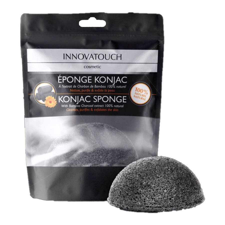 Innovatouch Konjac Charcoal Sponge with Bamboo Charcoal Extract