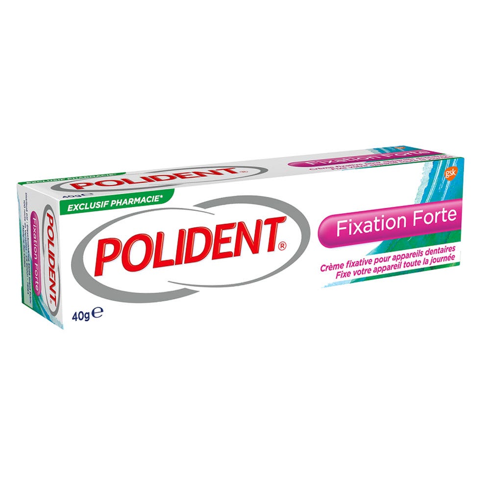 Polident Creme Fixative Pour Appareils Dentaires Strong Fixation 40g (1.41oz)