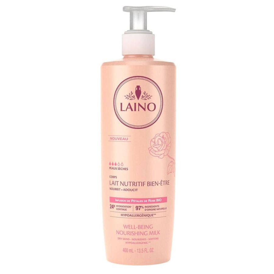 Laino Well-Being Nourishing Rose Petal Infused Body Milk 400ml (13.52 fl oz)