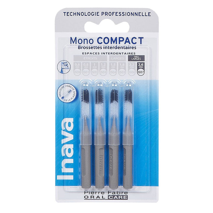 Inava Mono Compact Interdental Brushettes 2.6mm Grey X4