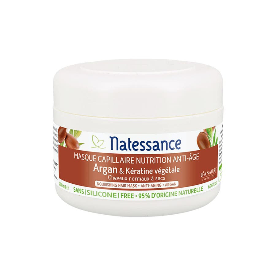 Après-shampoing nourrissant à l'argan et à la kératine végétale Natessance 200 ml (6,76 fl oz) 