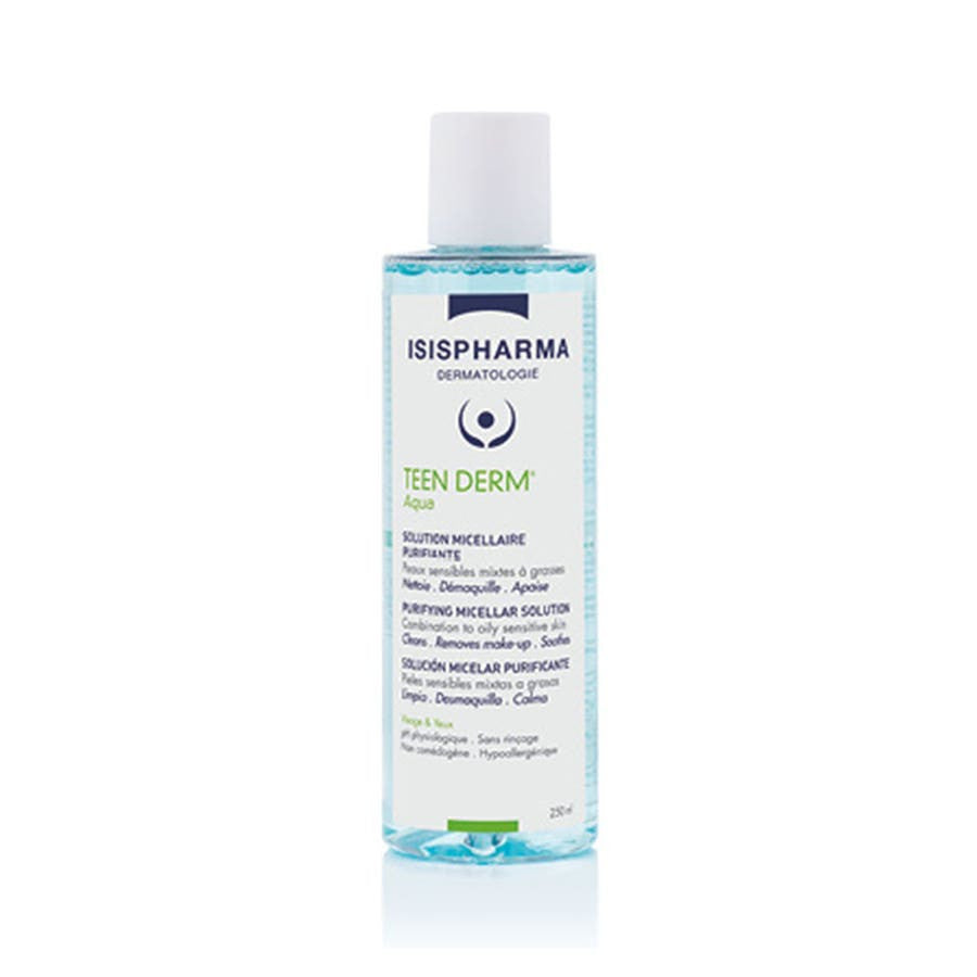 Isispharma Teen Derm Aqua Solution Micellaire Purifiante Peaux Mixtes à Grasses 250 ml 