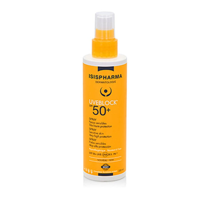 Isispharma Uveblock SPF50+ High Protection Sun Spray Sensitive Skin 200ml (6.76 fl oz)