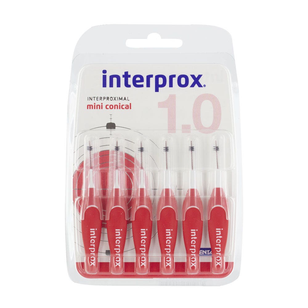 Interprox Mini Conical Interdental brushes 1mm 6 units