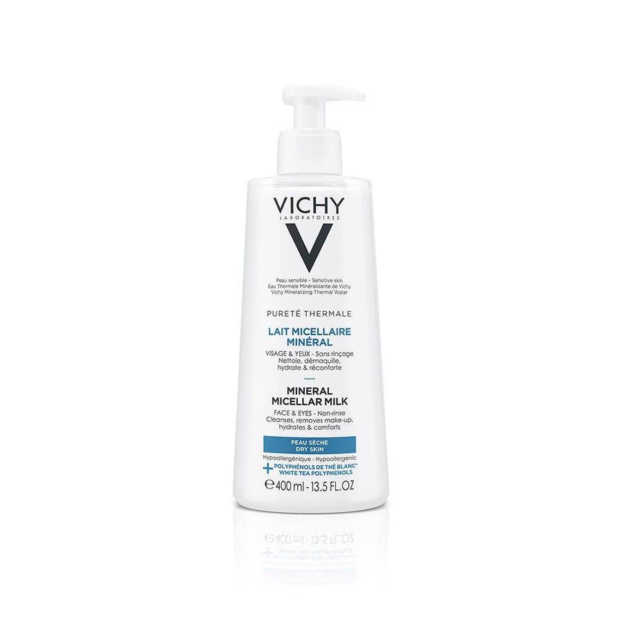 Vichy Pureté Thermale Lait Micellaire Minéral Peaux Sèches 400 ml 