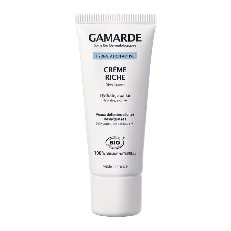 Crème riche active hydratante Gamarde 40 g (1,41 oz) pour peaux sèches et sensibles 