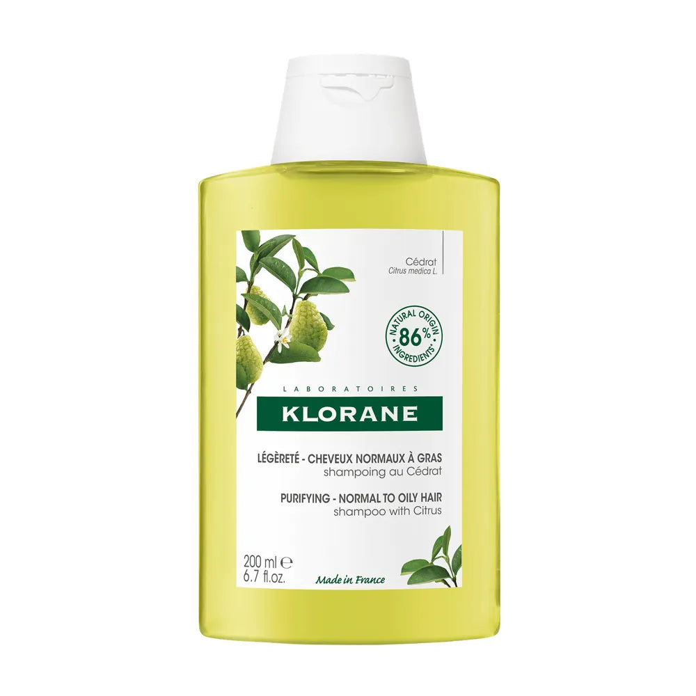 Klorane Purifying Shampoo with Citrus Pulp - Energizing and Shine-Enhancing Formula