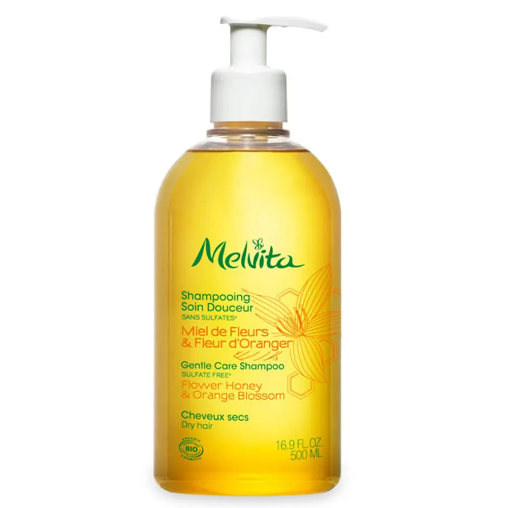 Melvita Gentle Care Shampoo Flower Honey & Orange Blossom Sulfate Free