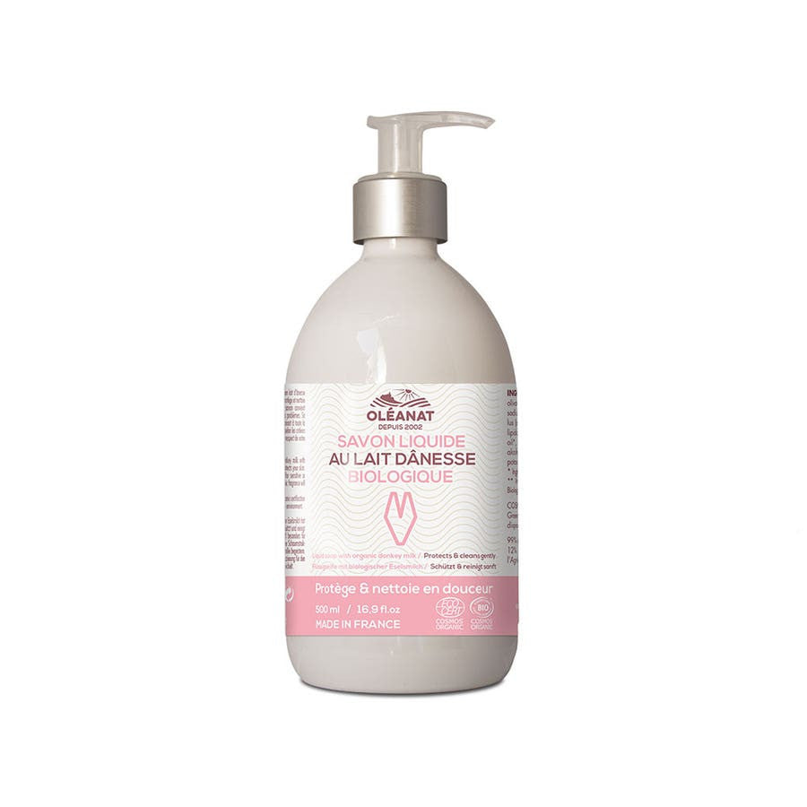 Oleanat Douceur d'Antan traitements Savon Liquide Anesse Lait Au Lait D'anesse Bio 500ml (16.90fl oz) 