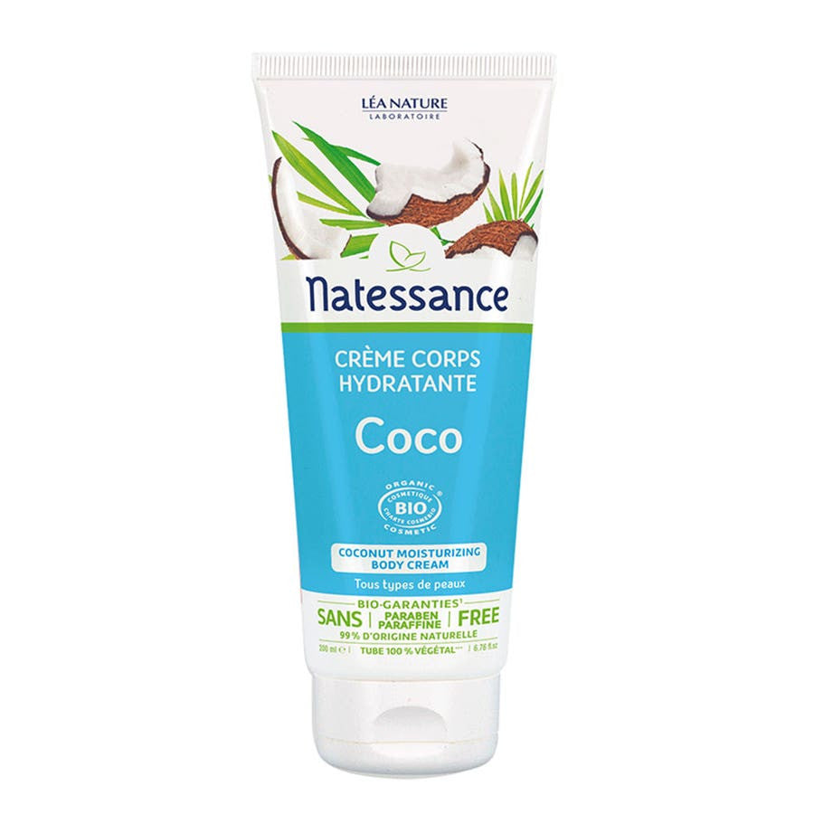 Natessance Coco Crème Corps Hydratante 200 ml (6,76 fl oz) 