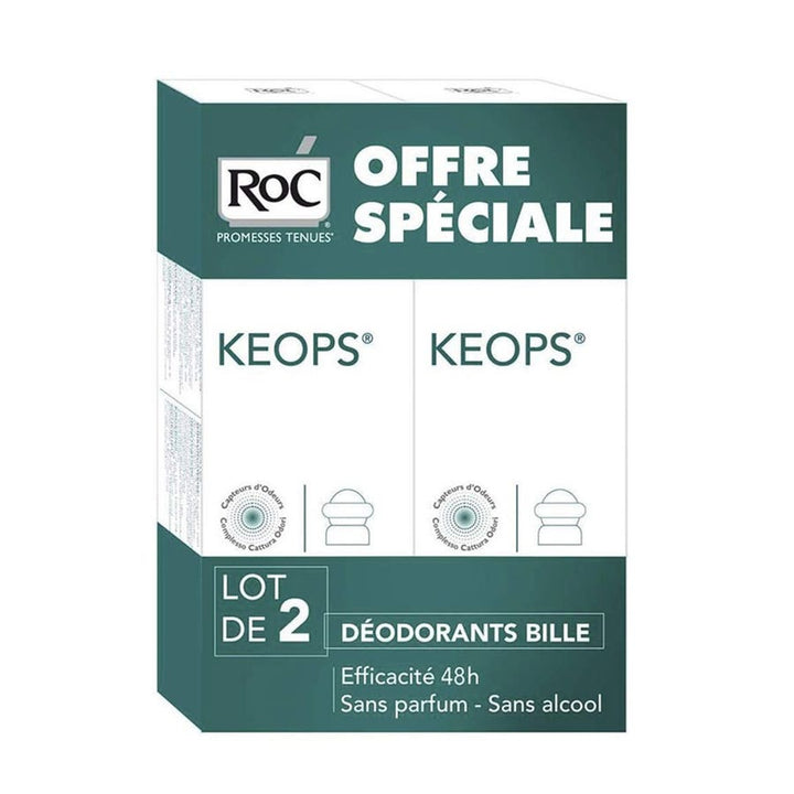Roc Keops Anti-perspirant Roll-on Deodorant 30ml x2 (1.01fl oz x2)