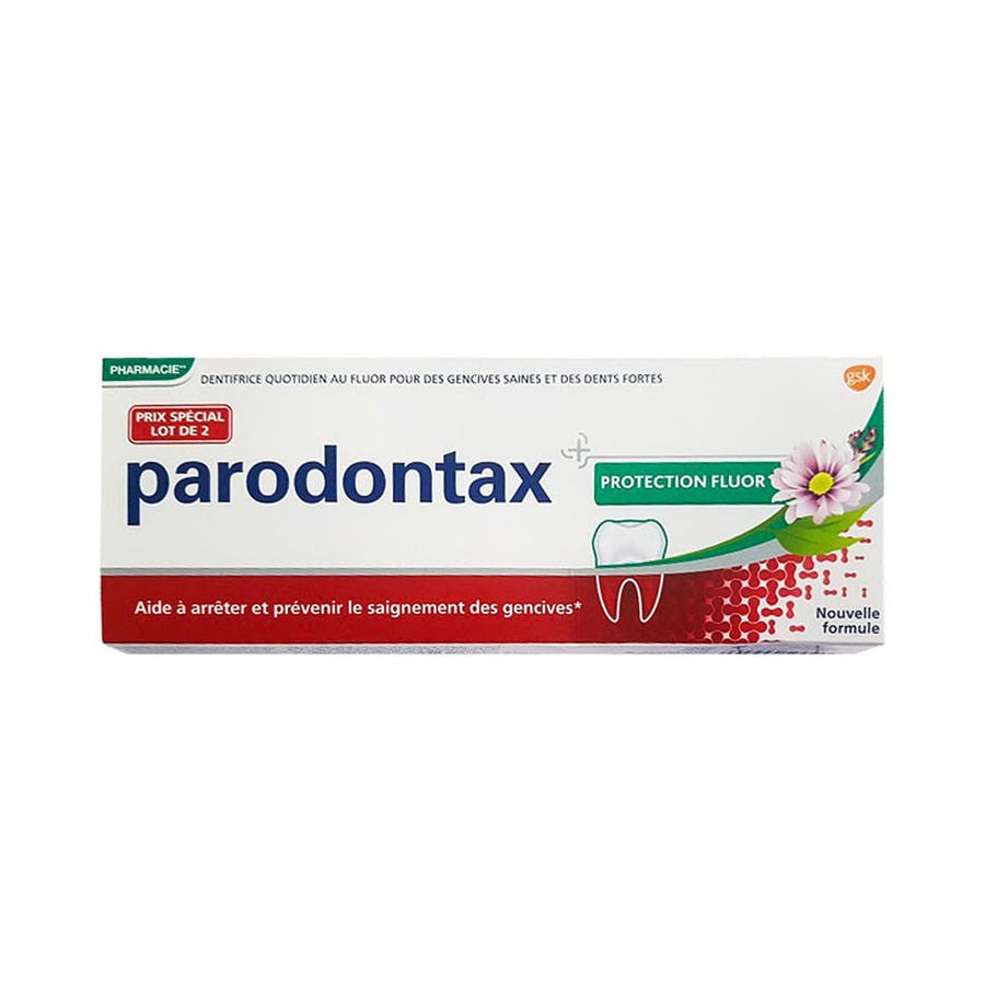 Parodontax Dentifrice au fluor pour gencives qui saignent 75 ml x2 (2,53 fl oz x2) 