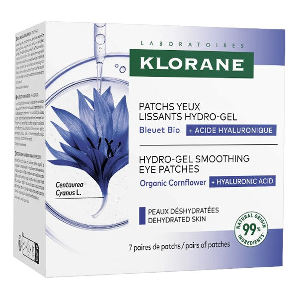Klorane Cornflower Anti-Fatigue Smoothing Patches with Organic Cornflower and Hyaluronic Acid x2