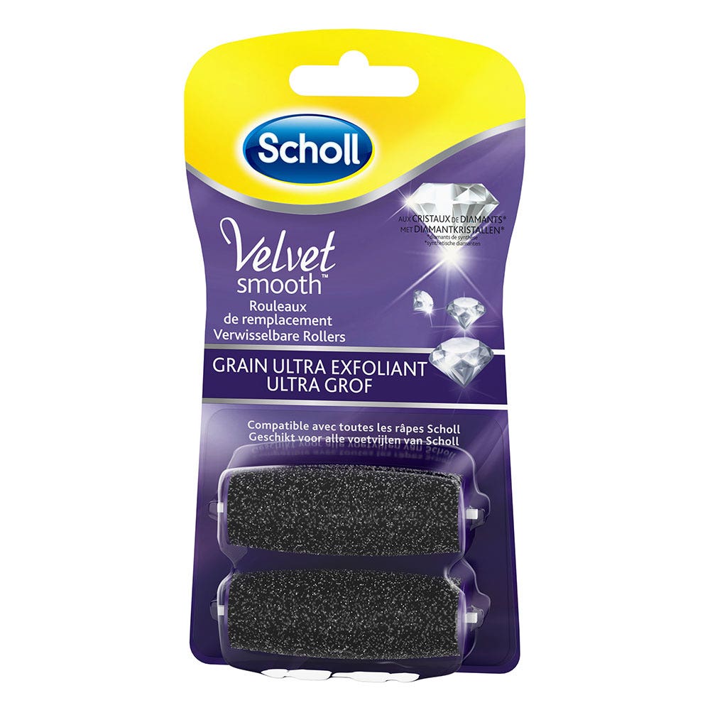 Scholl Velvet Smooth Ultra Exfoliating Replacement Rolls x2