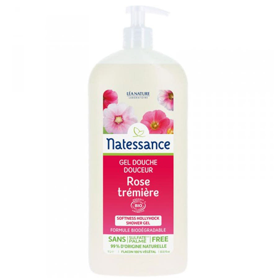 Natessance Gentle Rose Shower Gel 1L (33,81fl oz)