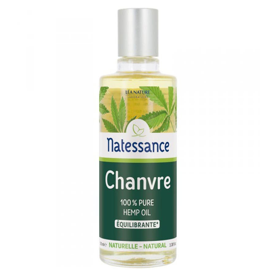 Huile équilibrante pure à l'huile de chanvre Natessance 100 ml (3,38 fl oz) 