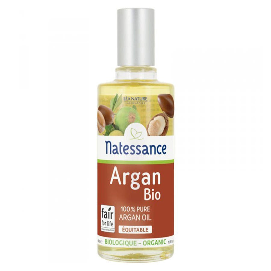 Huile d'argan pure biologique et équitable Natessance 50 ml (1,69 fl oz) 