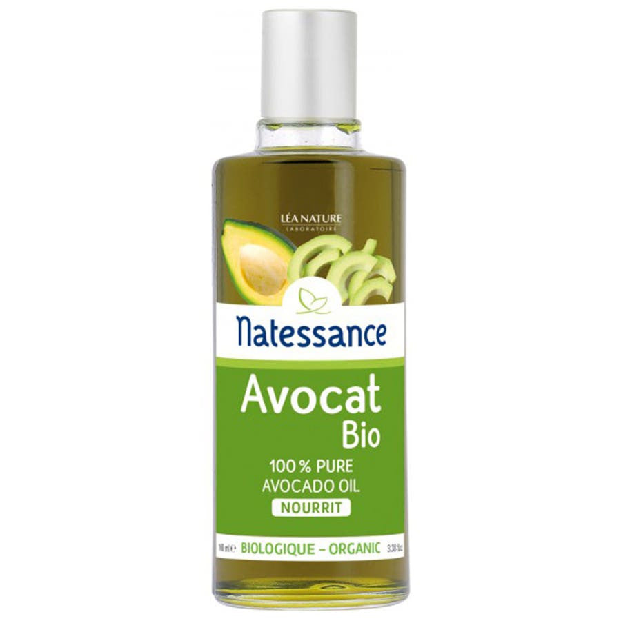 Huile d'avocat pure et biologique Natessance 50 ml (1,69 fl oz) 