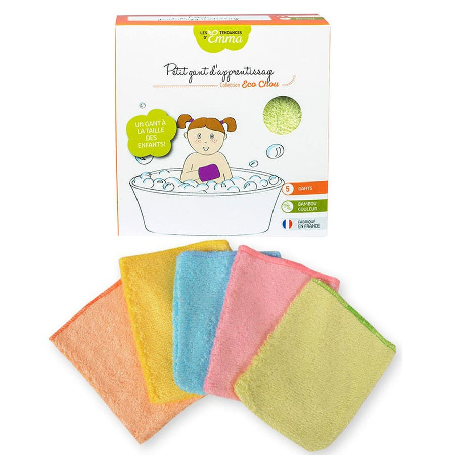 Les Tendances D'Emma First Face Cloth X 5 for Kids - Eco-Friendly Bamboo Face Cloths